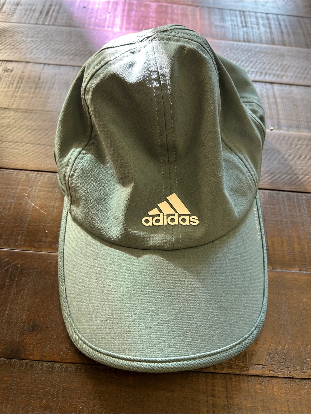 adidas Olive performance hat with White Logo